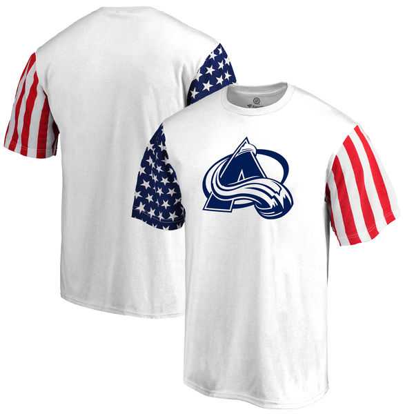 Men's Colorado Avalanche Fanatics Branded Stars & Stripes T-Shirt White FengYun,We sell and wholesale Men's Colorado Avalanche Fanatics Branded Stars & Stripes T-Shirt White FengYun on line form chian!